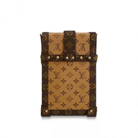 Cheap Louis Vuitton Vertical Trunk Pochette Brown M67873 Black M63913 0117