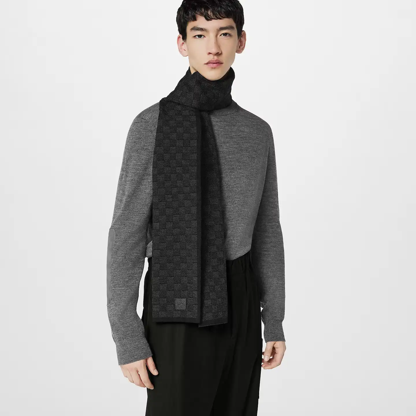 Cheap Louis Vuitton Anthracite M77988 Néo Petit Damier Scarf 0130