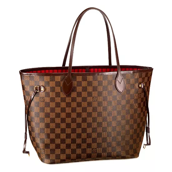 Louis Vuitton N51105 Neverfull MM Shoulder Bag Damier Ebene Canvas 0112