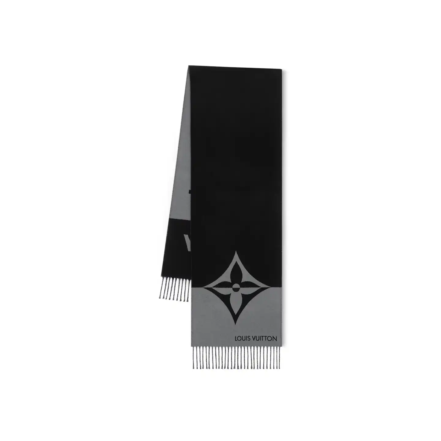 Louis Vuitton Black M79097 Graphic Dual Scarf 0130