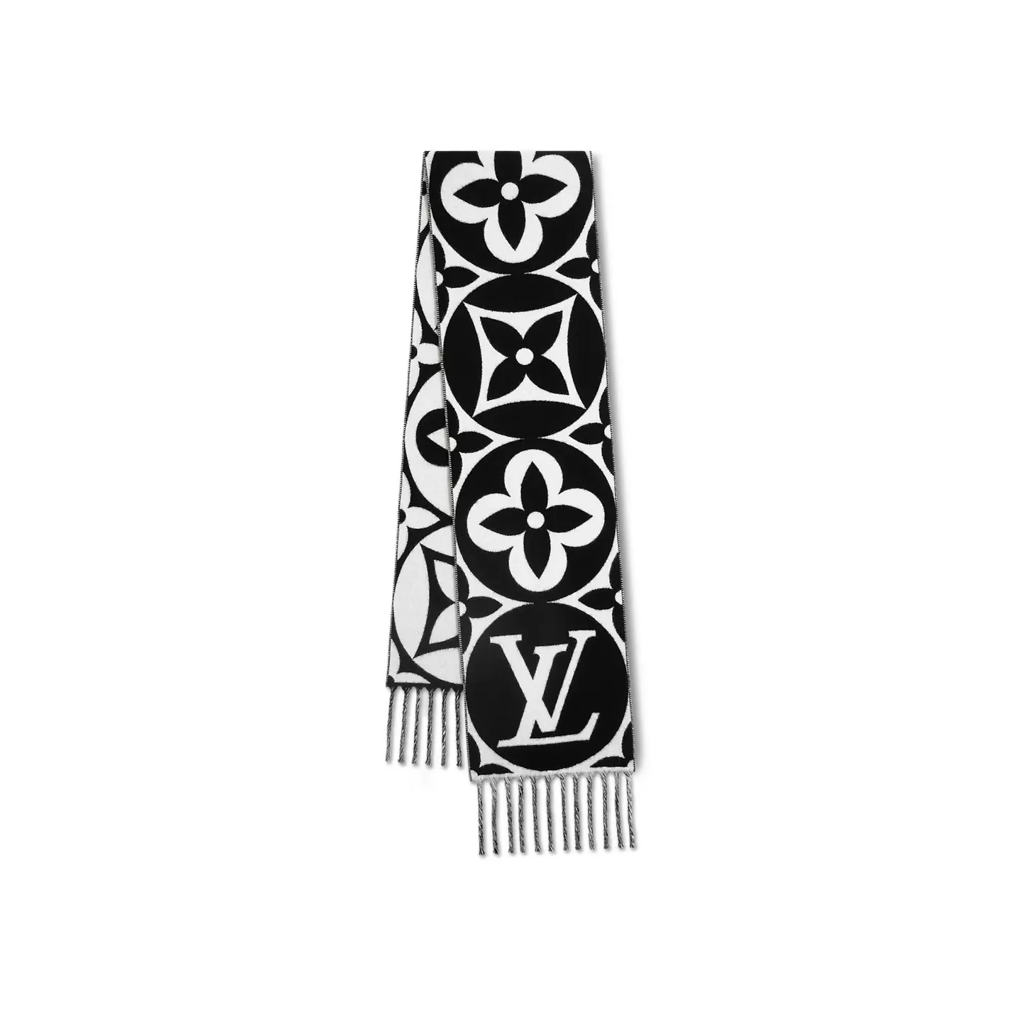 Cheap Louis Vuitton Black M79212 FLIGHT MODE LV Medallion Scarf 0118