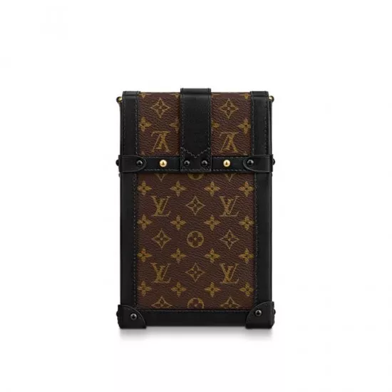 Cheap Louis Vuitton Vertical Trunk Pochette Brown M67873 Black M63913 0117