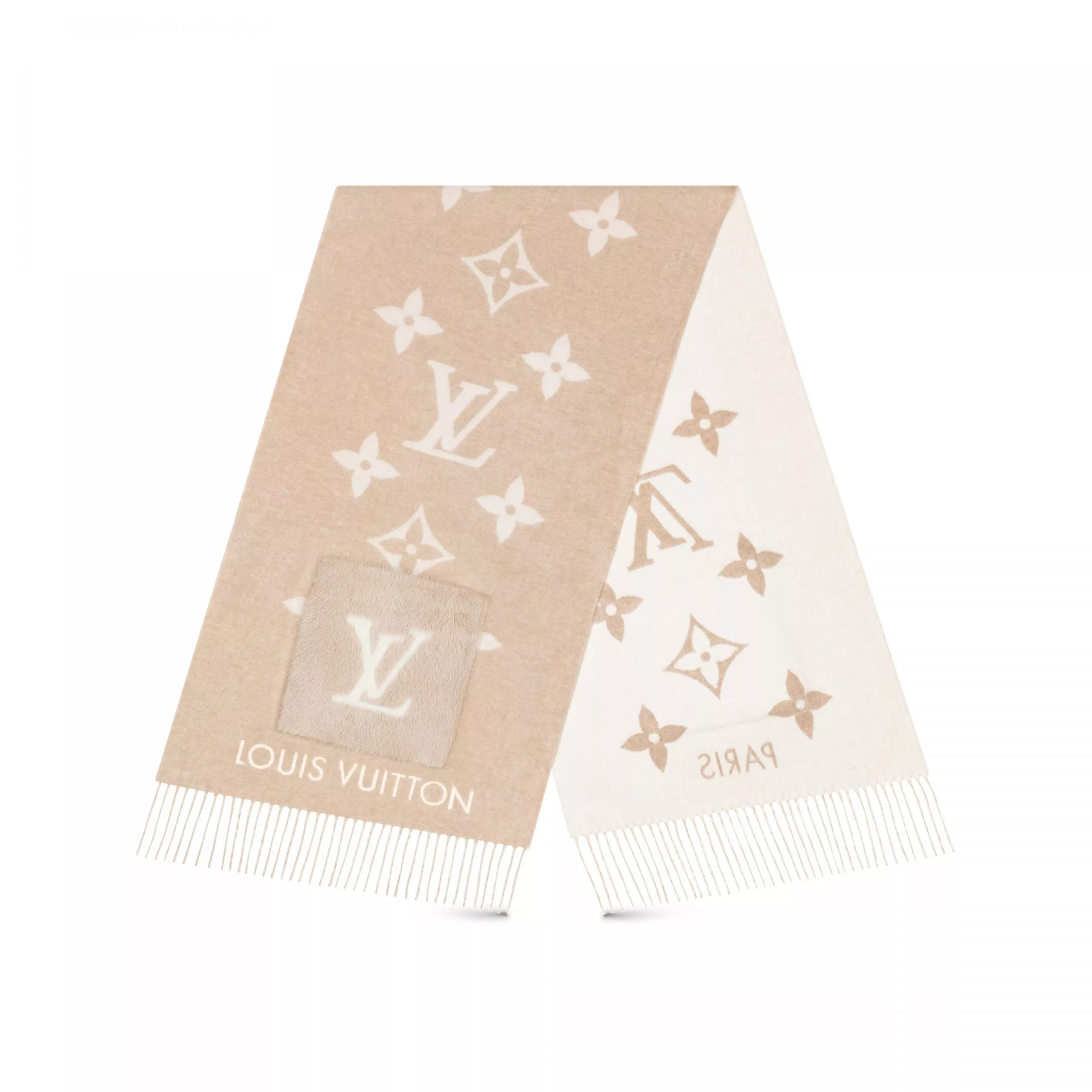 Louis Vuitton M74354 Cold Reykjavik Beige Scarf 0118