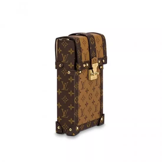 Cheap Louis Vuitton Vertical Trunk Pochette Brown M67873 Black M63913 0117