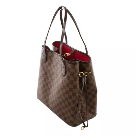 Cheap Louis Vuitton N51105 Neverfull MM Shoulder Bag Damier Ebene Canvas 0112