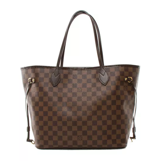 Cheap Louis Vuitton N51105 Neverfull MM Shoulder Bag Damier Ebene Canvas 0112