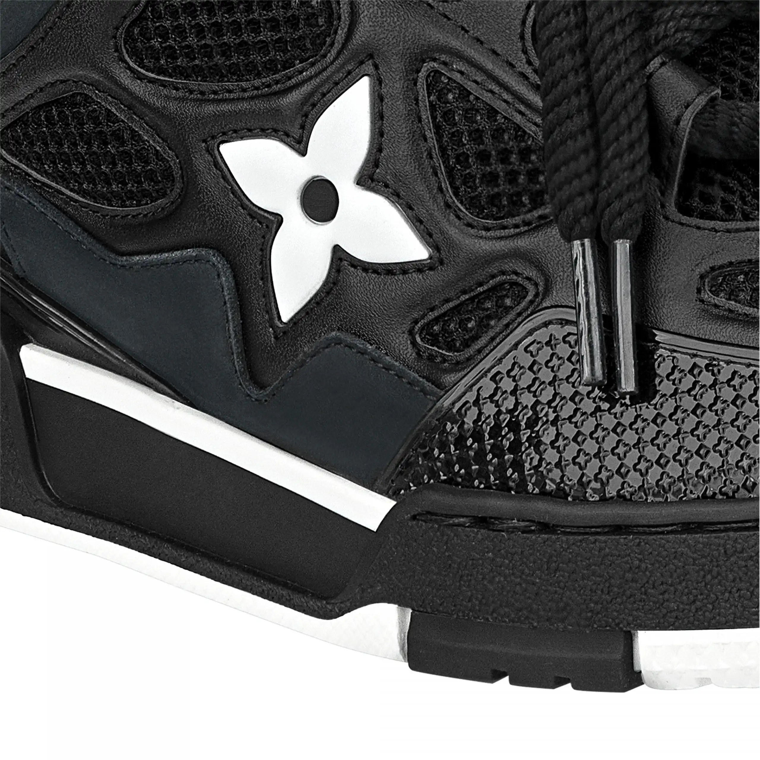 Cheap Louis Vuitton LV Skate Sneaker Since 54 Monogram Flowers Black 1AARR0 0206