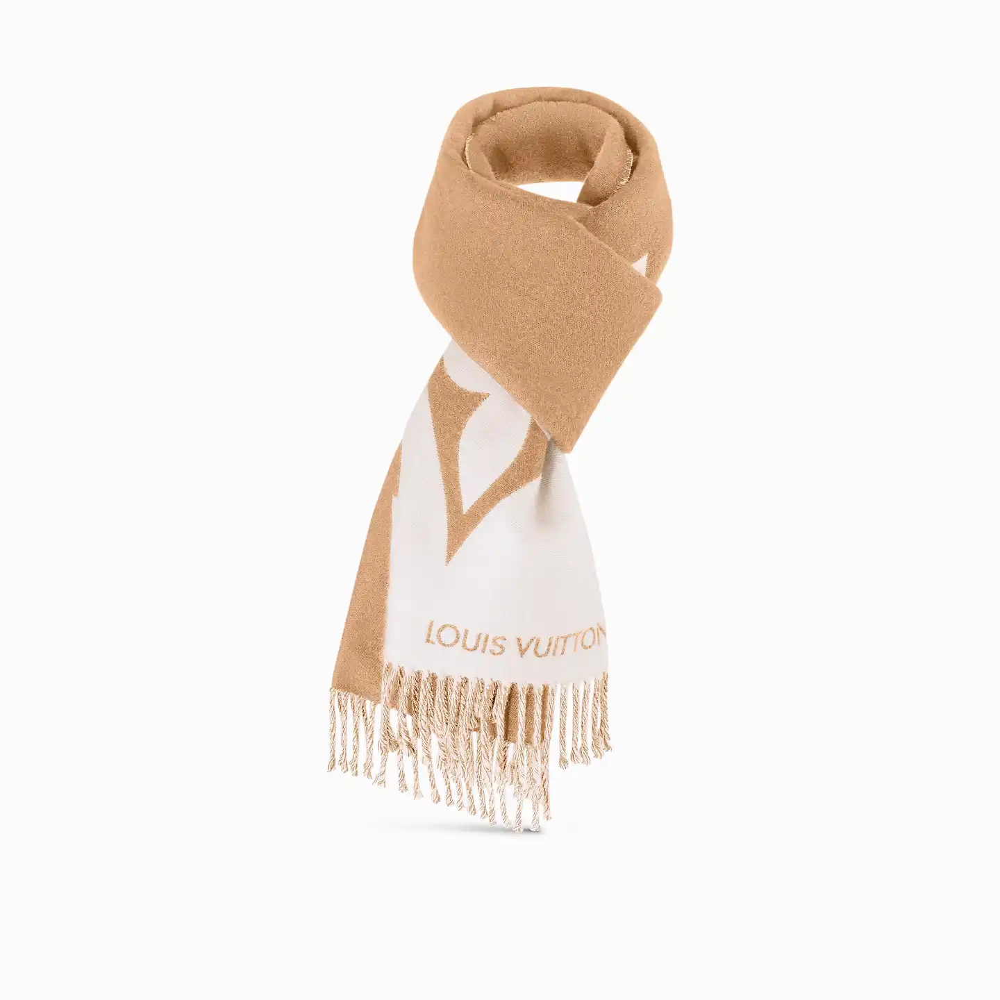 Cheap Louis Vuitton Beige M79098 Graphic Dual Scarf 0202