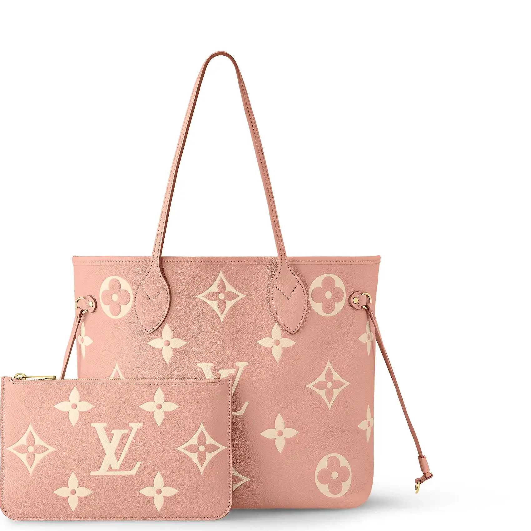 Cheap MM Cream Vuitton  M46329  Trianon Neverfull Pink Louis 0223