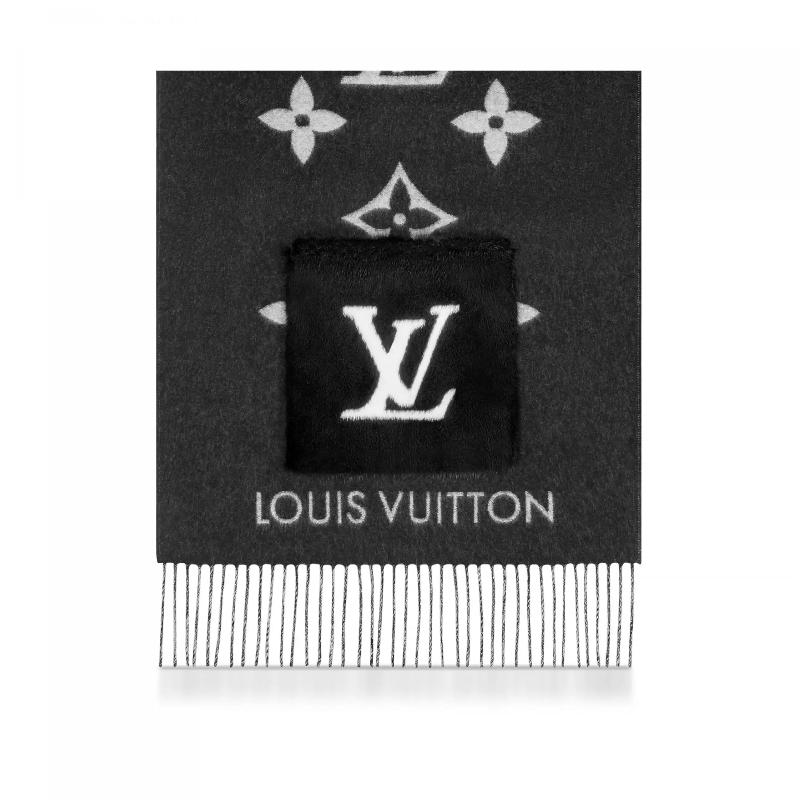 Cheap Louis Vuitton M74353 Cold Reykjavik Black Scarf 0202