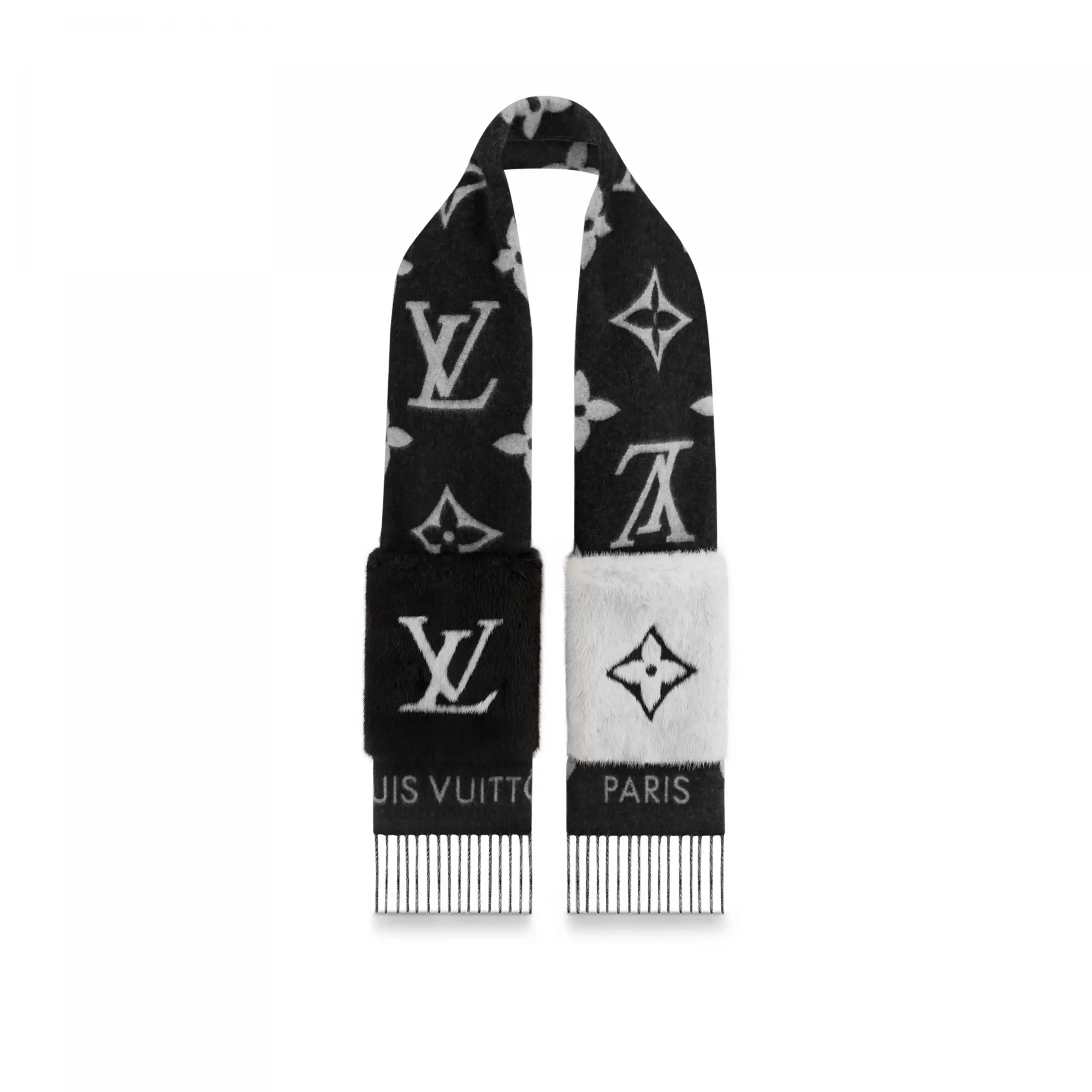 Cheap Louis Vuitton M74353 Cold Reykjavik Black Scarf 0202