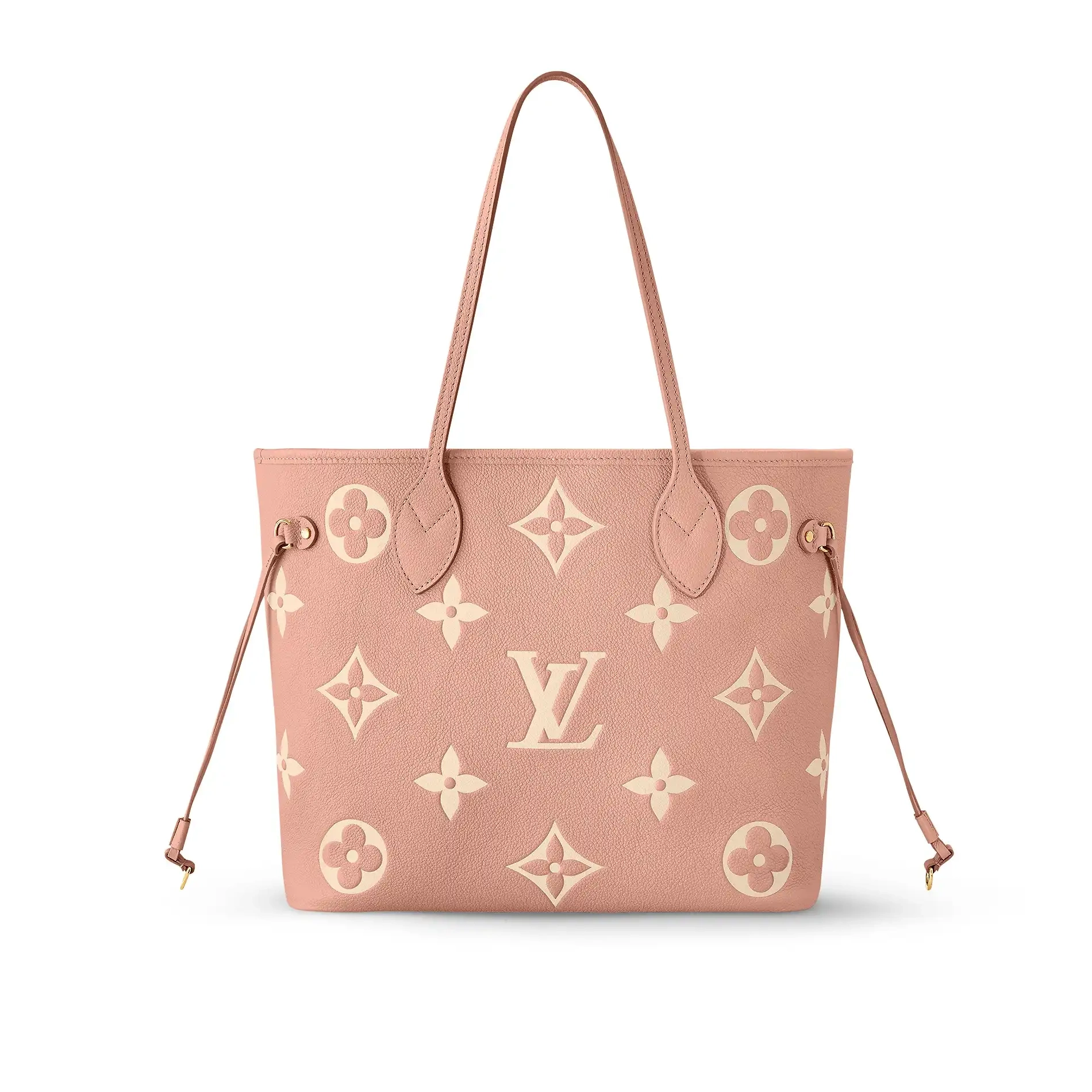 Cheap MM Cream Vuitton  M46329  Trianon Neverfull Pink Louis 0223