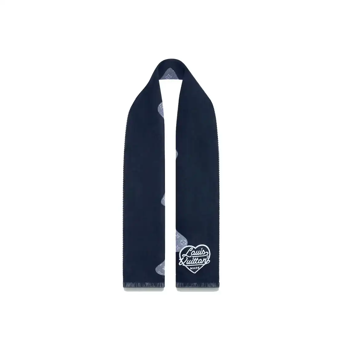 Cheap Louis Vuitton x Nigo MP3255 Monogram Drip Blue Scarf 0202