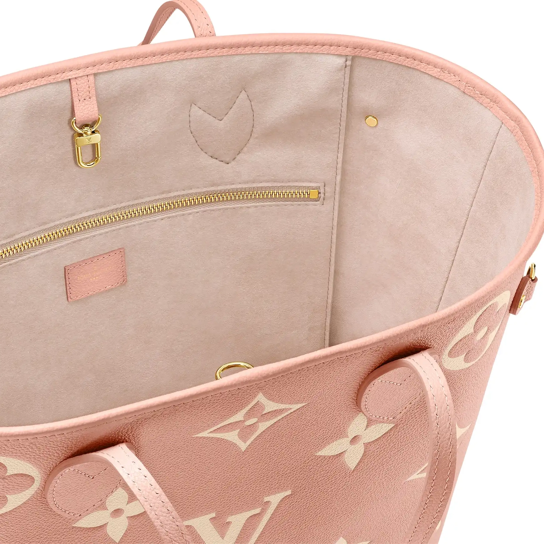 Cheap MM Cream Vuitton  M46329  Trianon Neverfull Pink Louis 0223