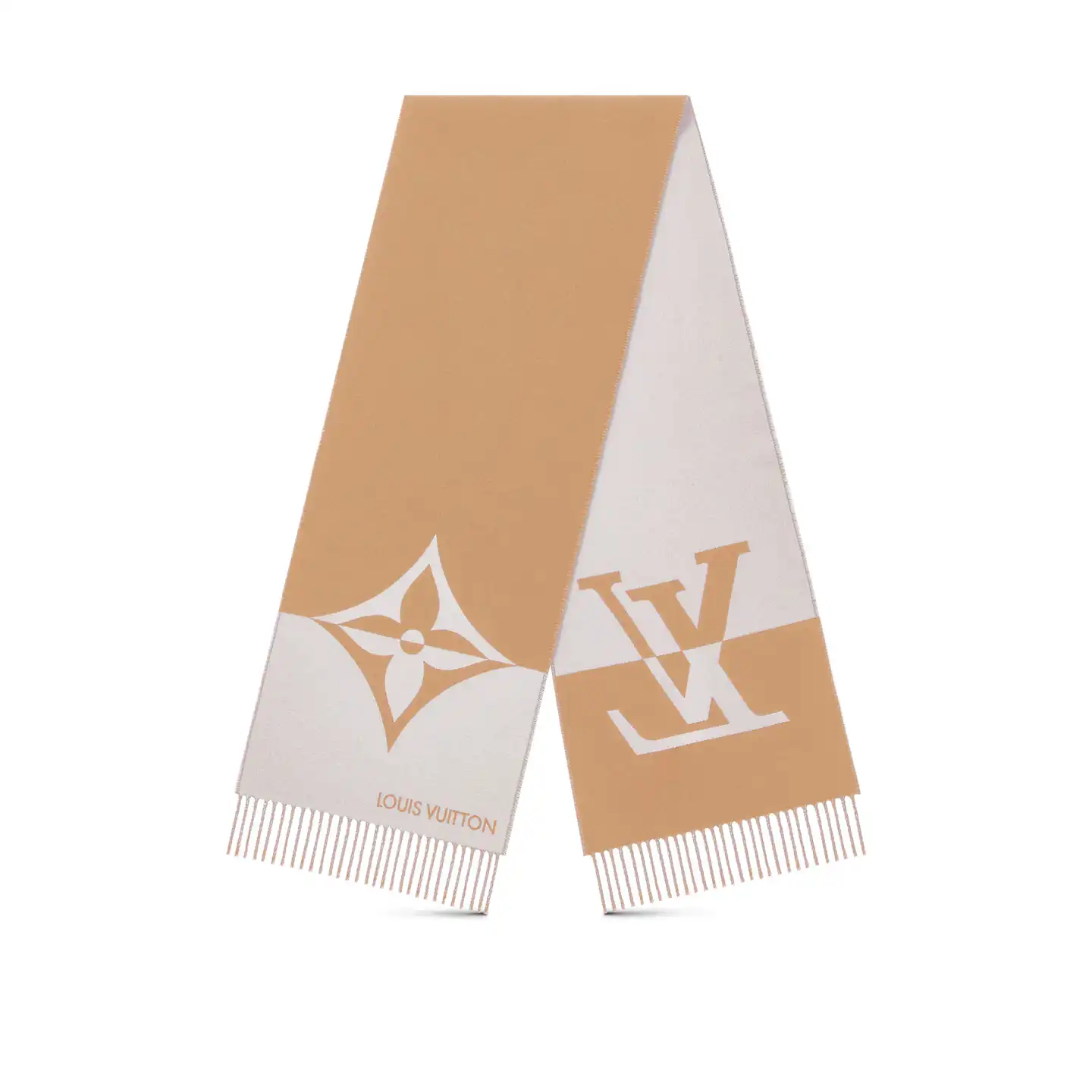 Cheap Louis Vuitton Beige M79098 Graphic Dual Scarf 0202