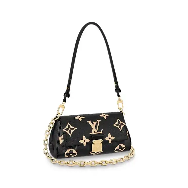 Louis Favorite  Vuitton Black M45859 Beige  0306